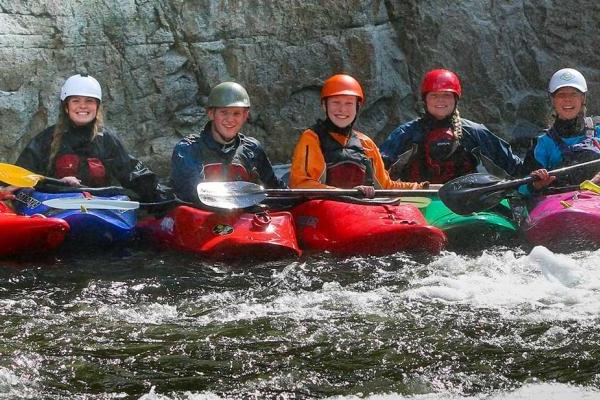 Northwood School offers a whitewater kayaking program